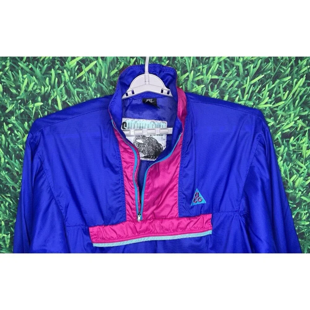 VTG 90s Nike ACG Snowpatch Spire Windbreaker Shell Men’s Large Packable Anorak